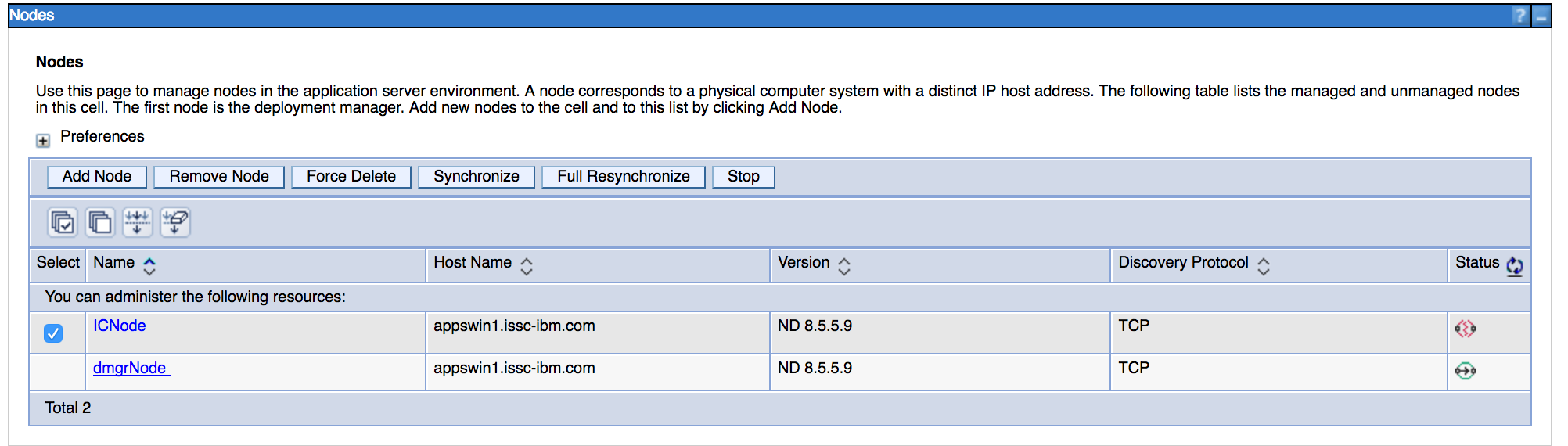 Synchronize all nodes