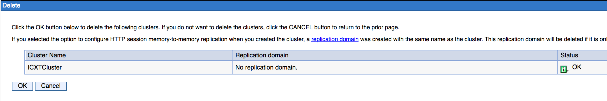 Delete ICXT clusters