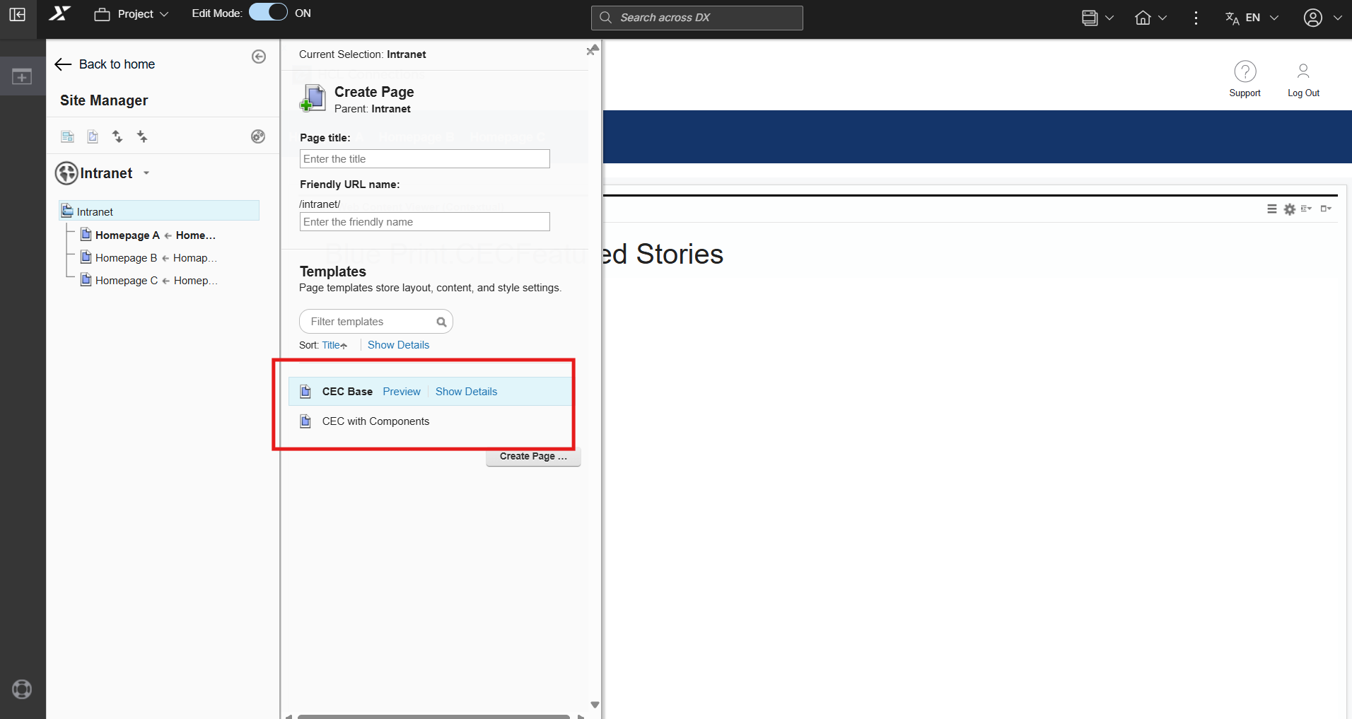 CEC Page Templates