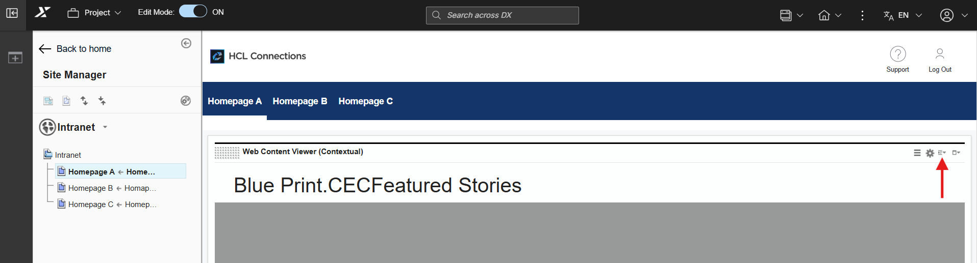 Display Content Menu