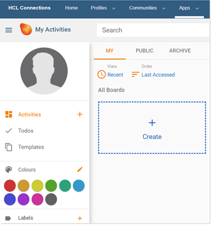 Aktivitätsansicht in Kudos