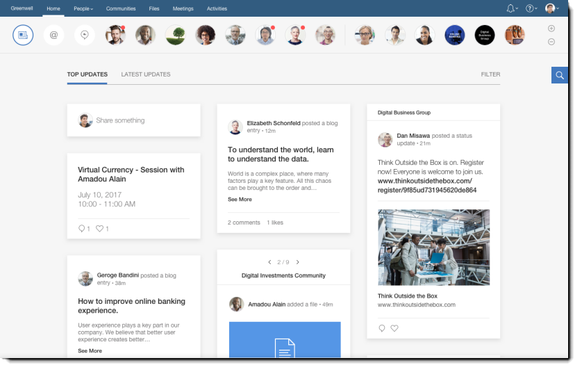 Schermafbeelding van Connections-startpagina