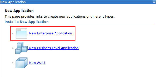 New enterprise application link