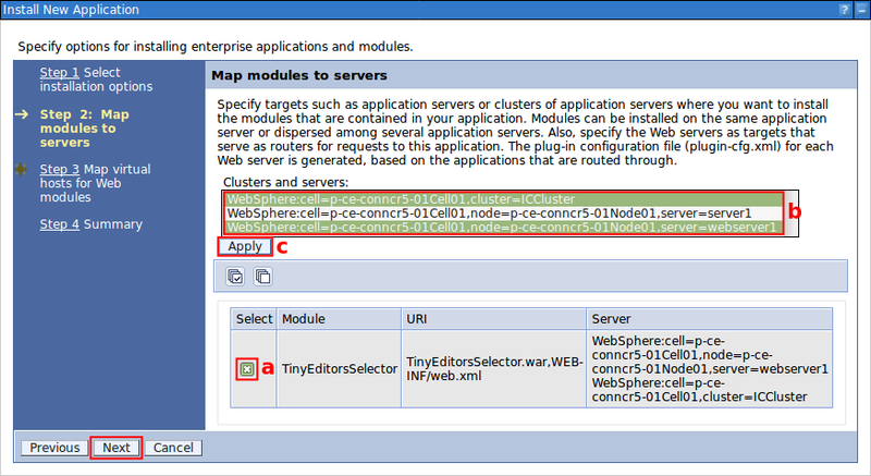 Map modules to servers