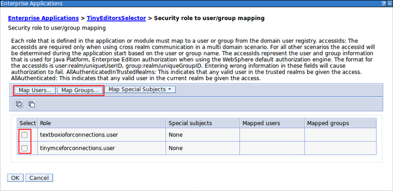 Mapping options