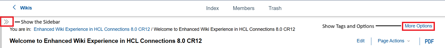Screenshot of the collapsed wiki page