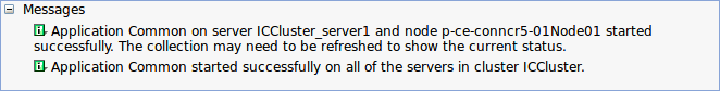 Dialog shown when Common application is started Message shown when the Common application is started