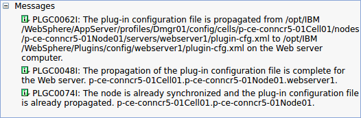 Message received when the webserver plugin has propagated. Successfully propagated