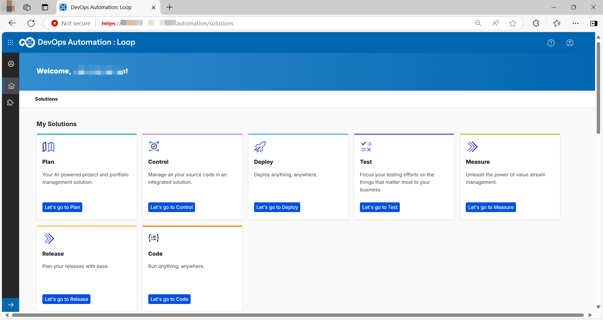 Automation Home page