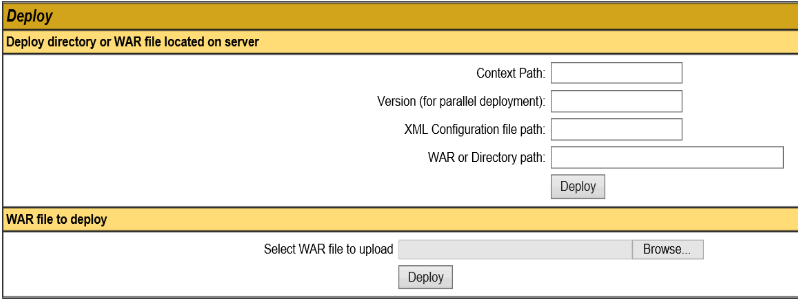 Tomcat Deploy dialog box