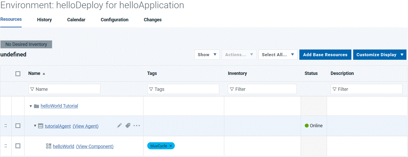 The finished resource with the blueCycle tag