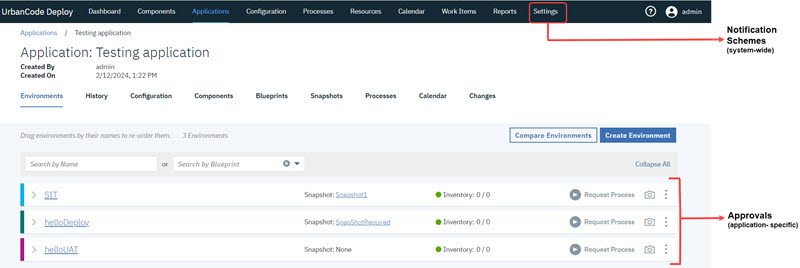 Notification and Approval User Interface