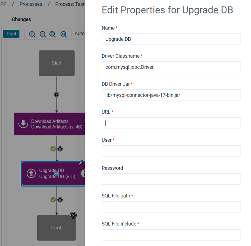 A process step, showing a property reference