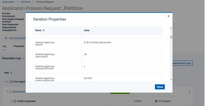 Iteration properties for the For Each Agent step