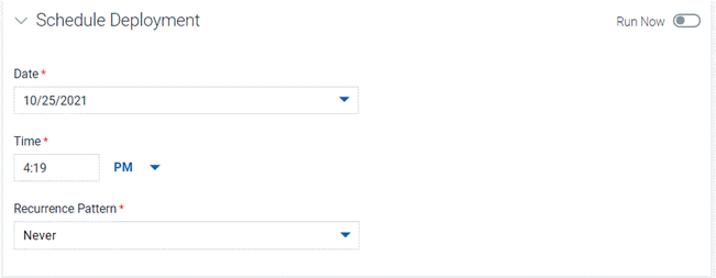 scheduling deployments