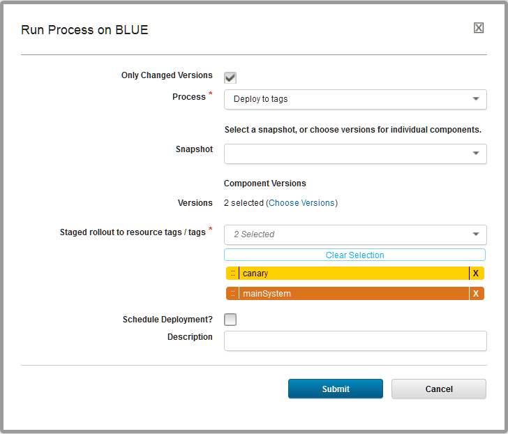 Setting the tags to iterate over when you request the process