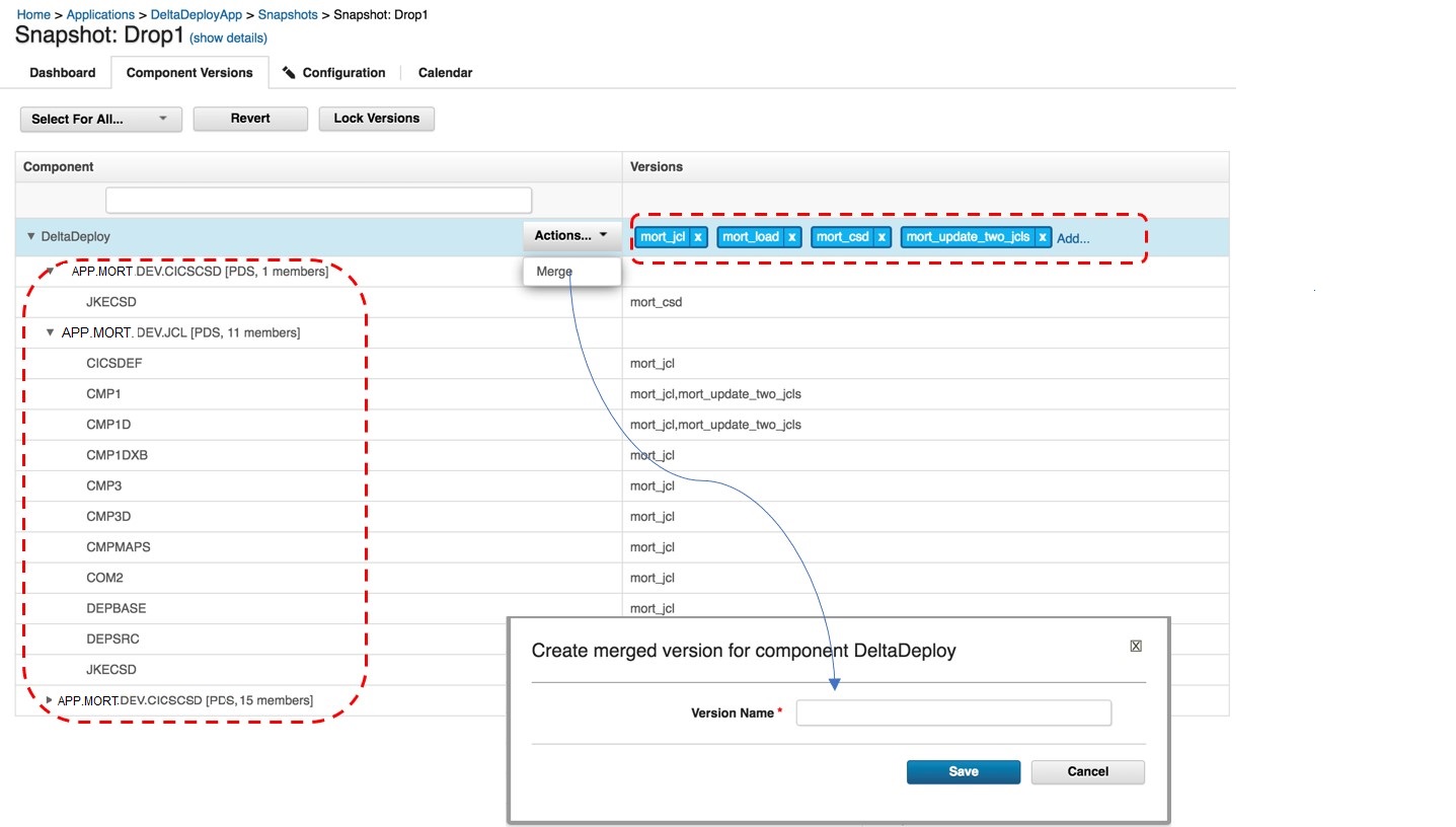 Snapshot Merge for Components