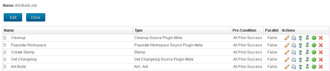 The Ant Build step inserted into the job