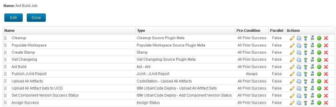 The Assign Success step inserted into the job