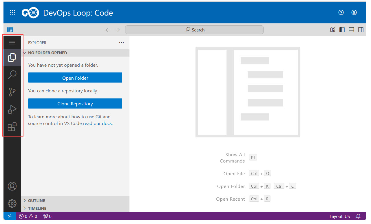 Visual Studio Code toolbar on the left.