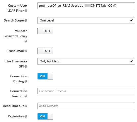 User Federation form