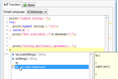 Autocomplete by function letter