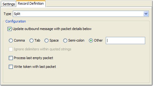 Specifying a file division by using custom layouts