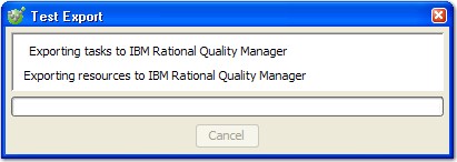 Test Export dialog