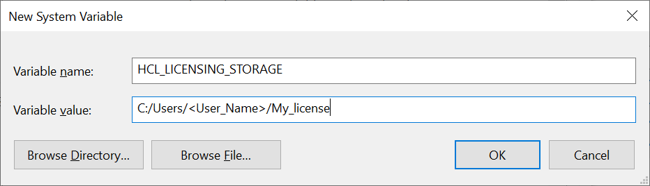 Environment variable