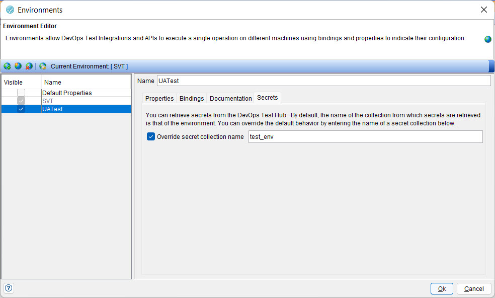 image of the environments editor window.