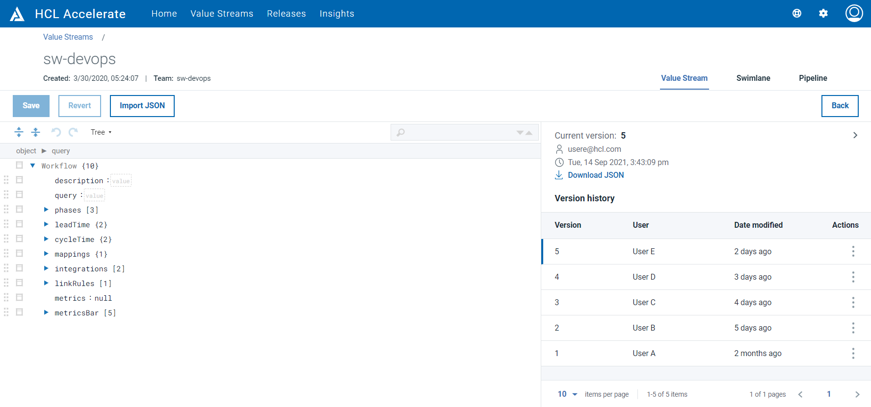 JSON tree editor