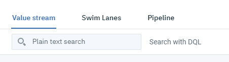 Searching value stream data