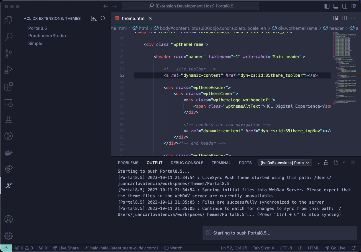 HCL DX Extensions for Visual Studio Code - HCL Digital Experience Help ...