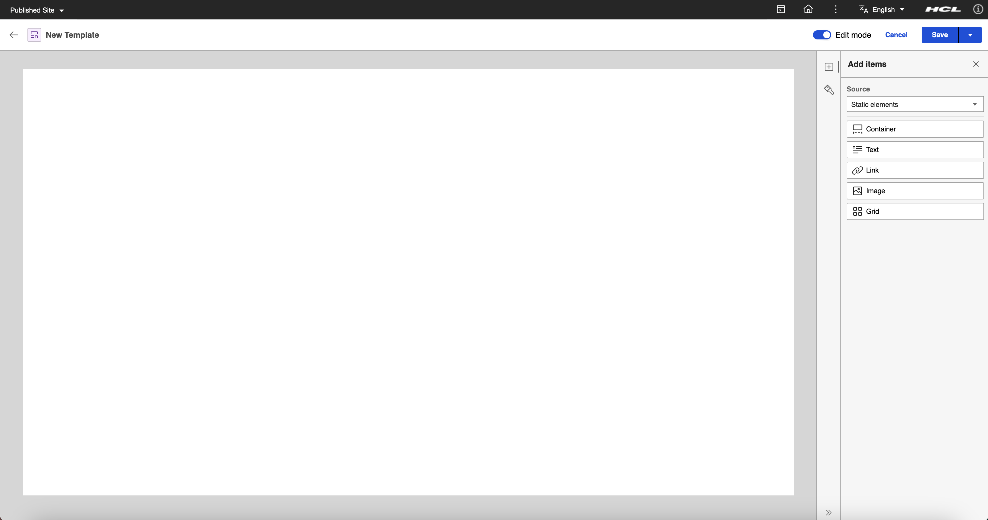 HCL Presentation Desinger - Blank Canvas