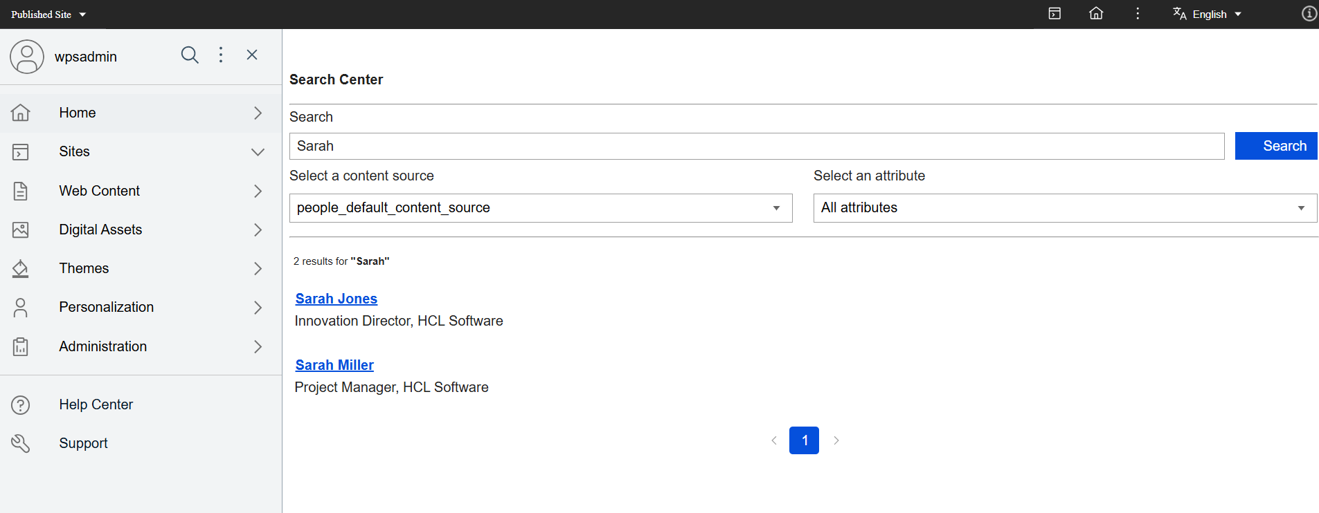 Search V2 - Search center