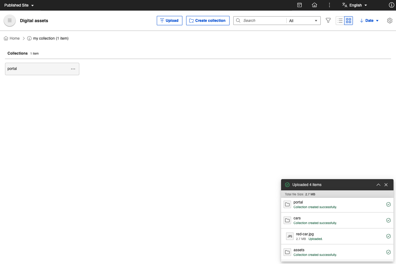 Uploading folders