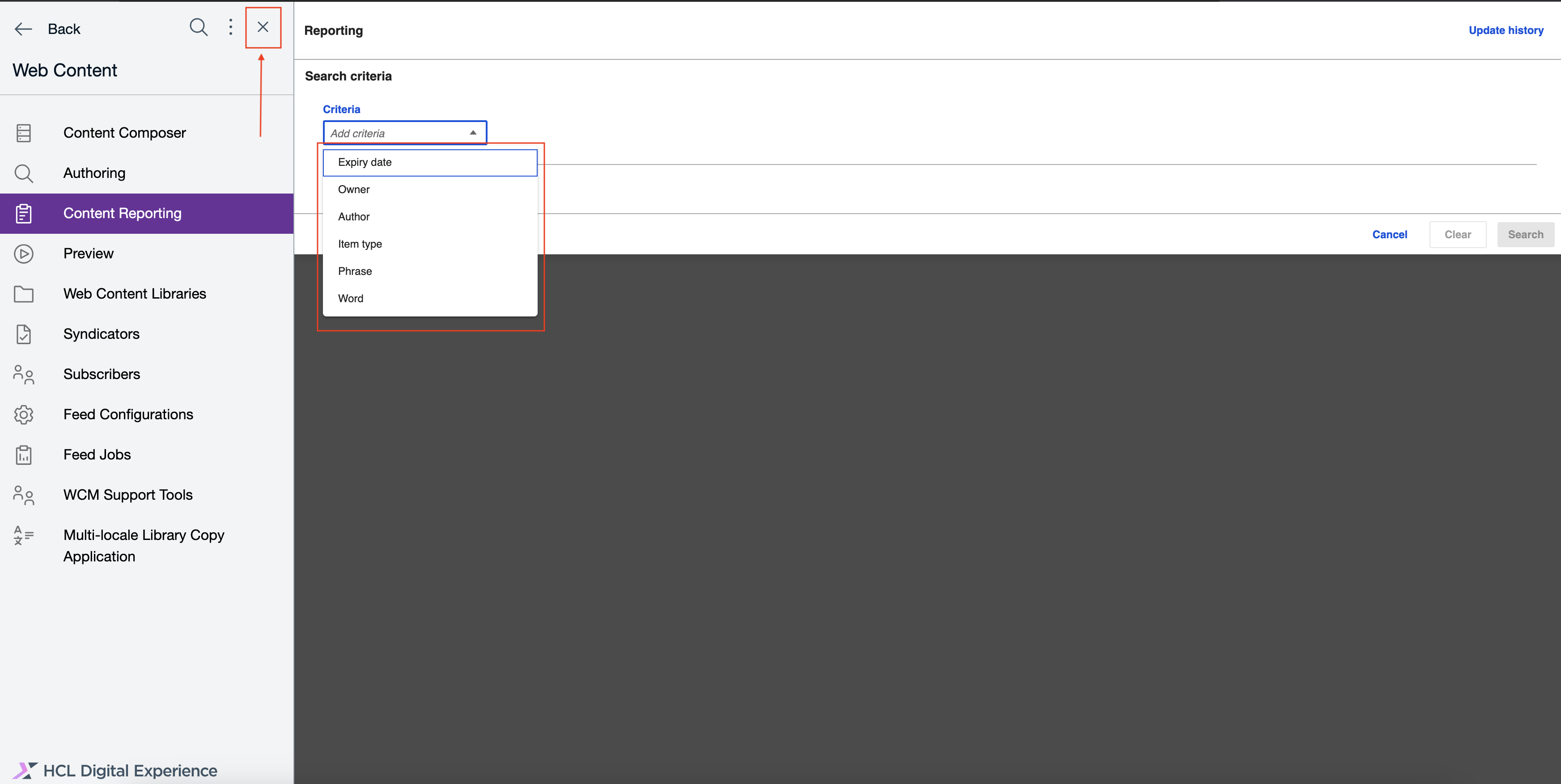 Generating a content report - HCL Digital Experience Help Center
