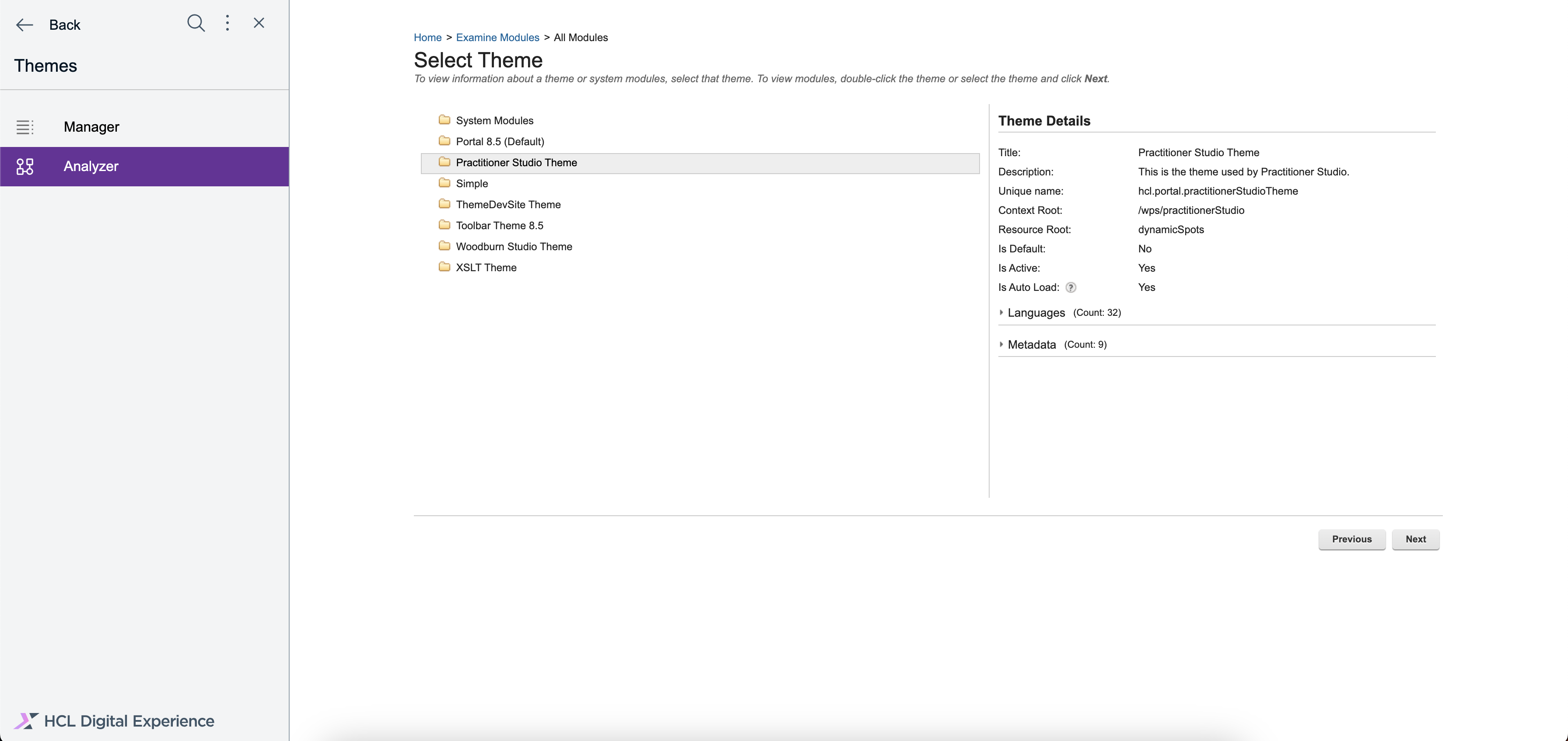 Click on Practitioner Studio Theme