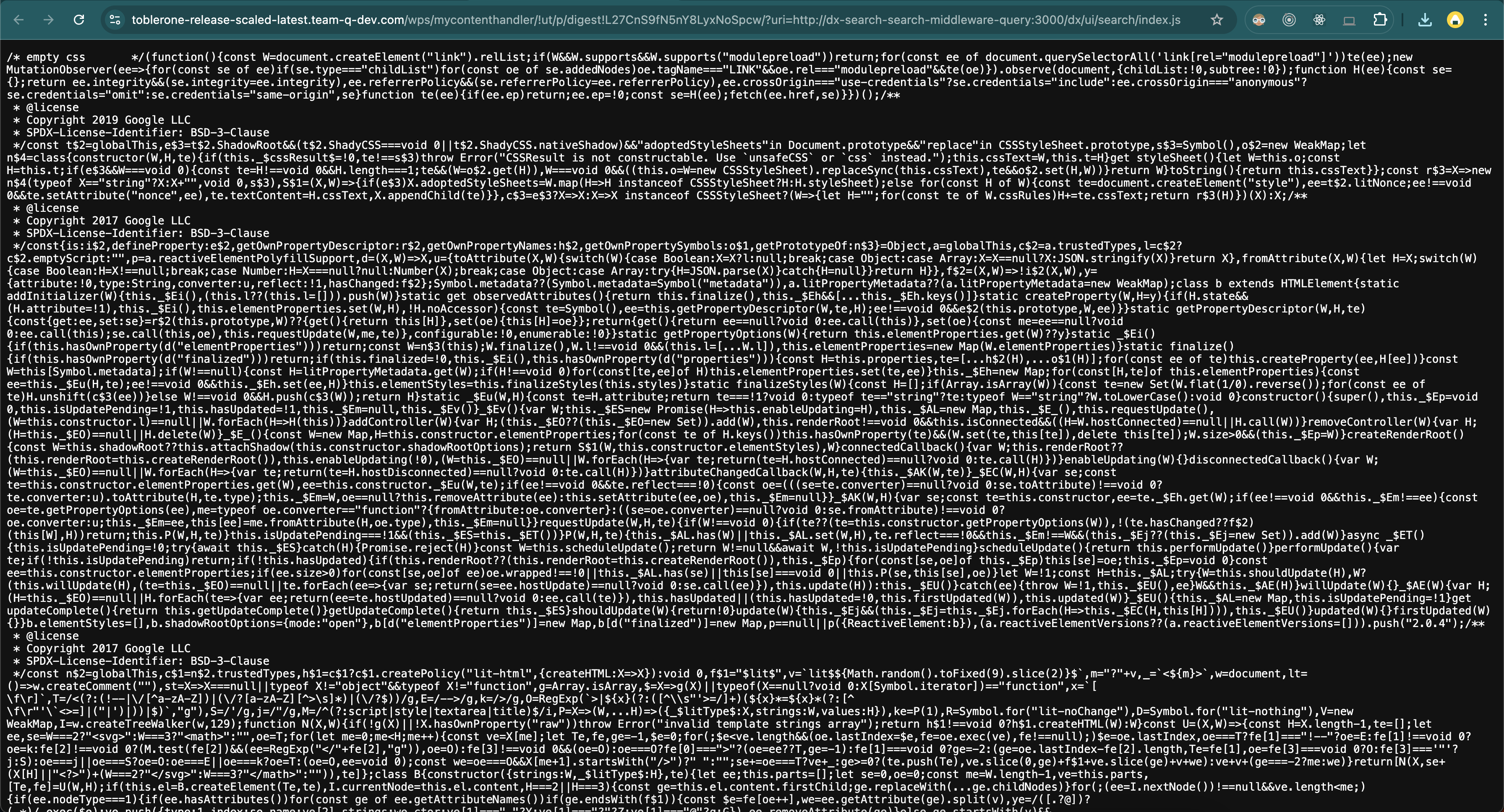 Click on the Location URL to view the js file