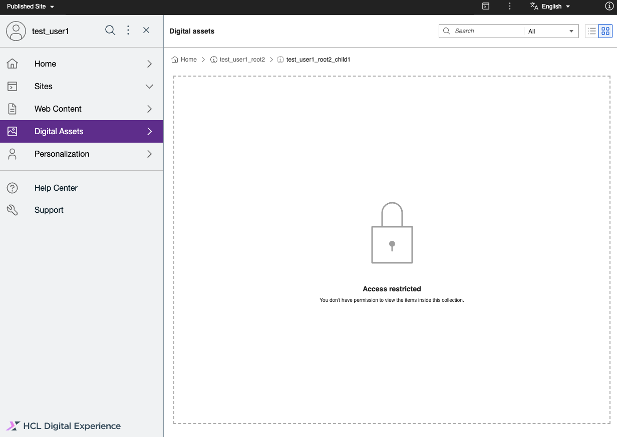 DAM Collection without permission with ACL traversal enabled￼￼