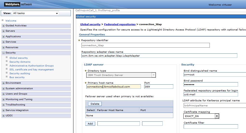Enable trust association