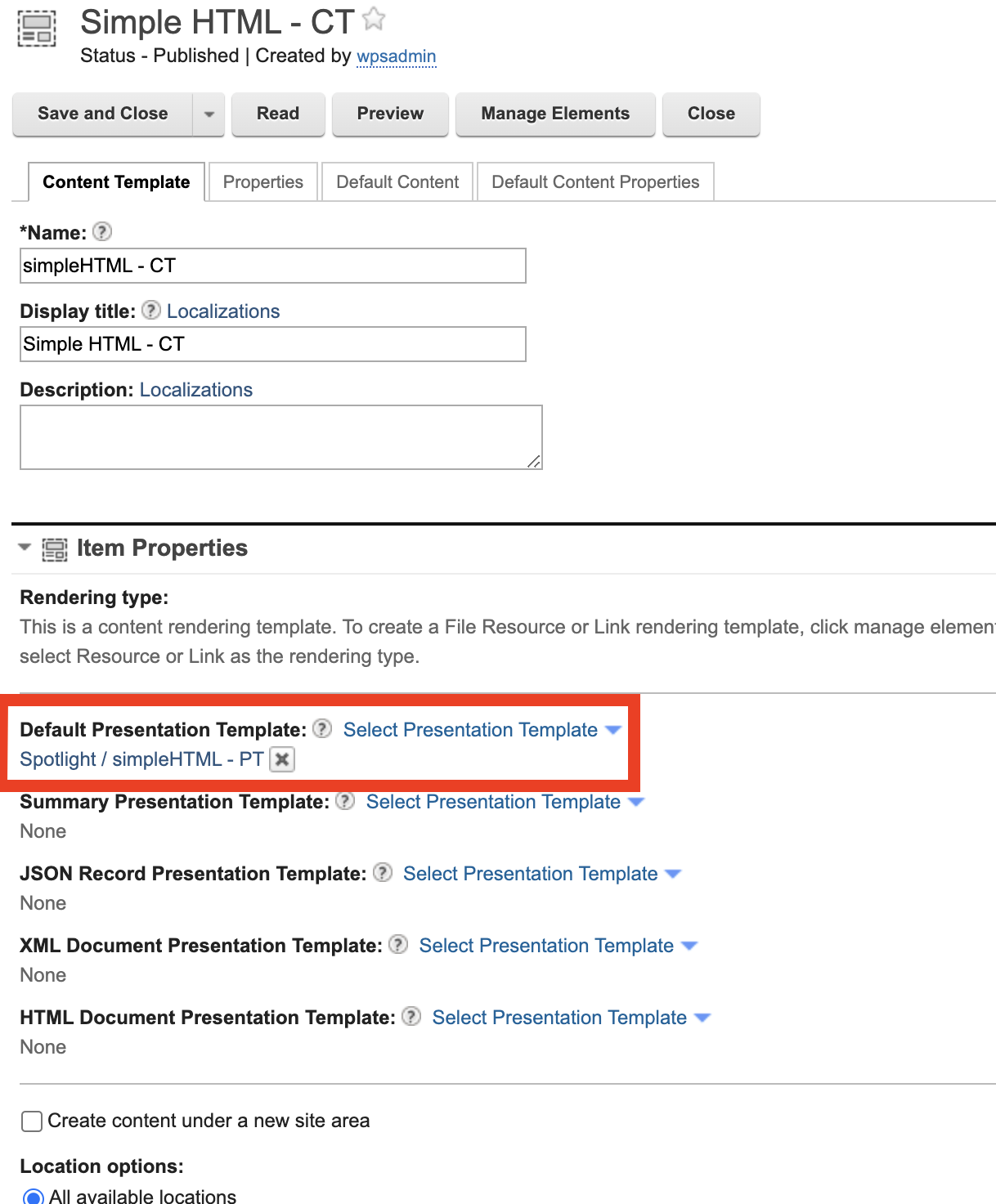 default presentation template