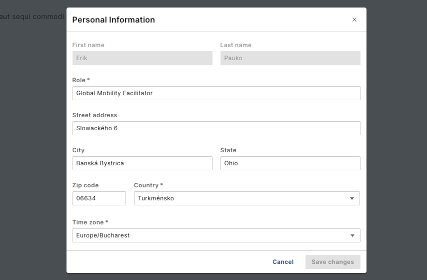 Profile Page - Edit Profile