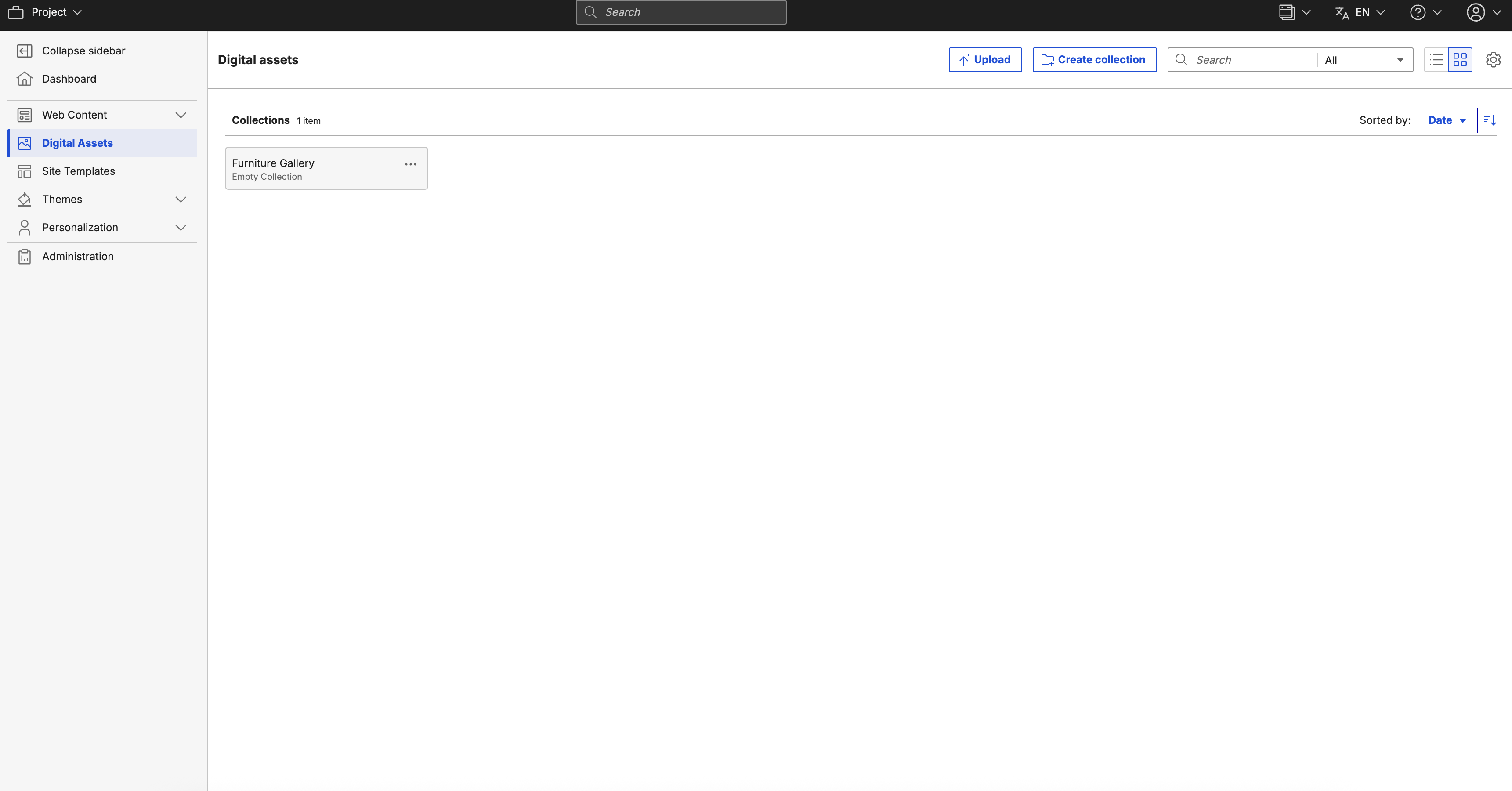 Upload button from the HCL DAM interface