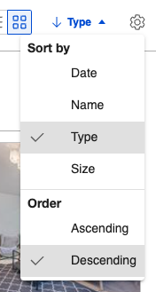 Type > Descending
