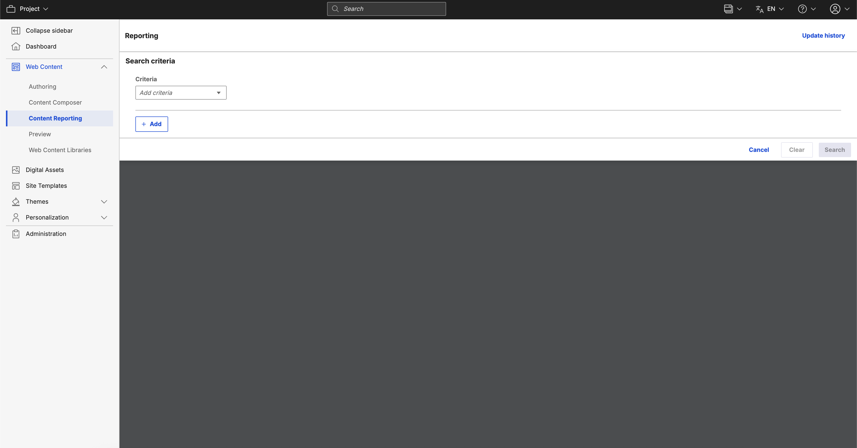 HCL Content Reporting Dashboard
