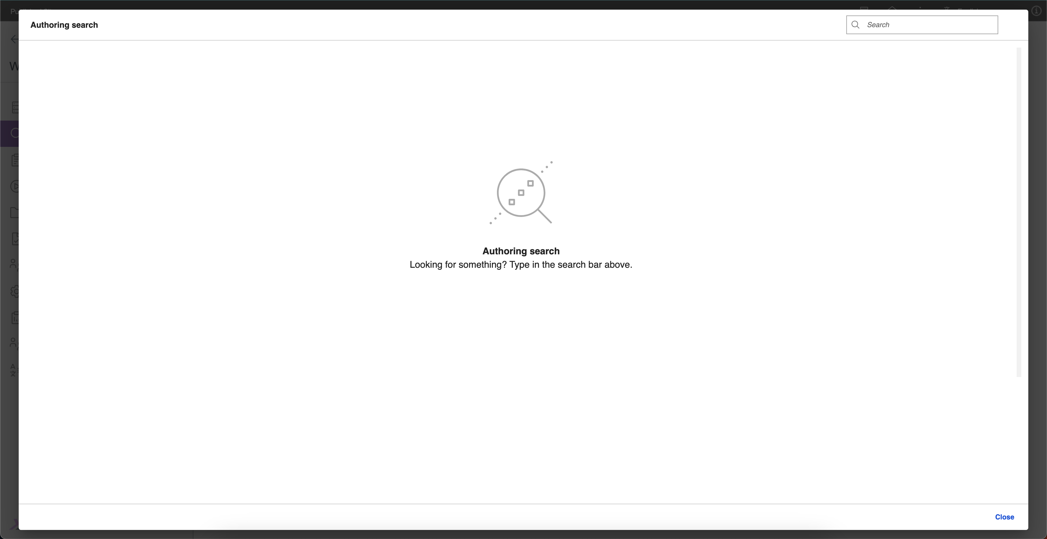 Open side navigation and select Authoring