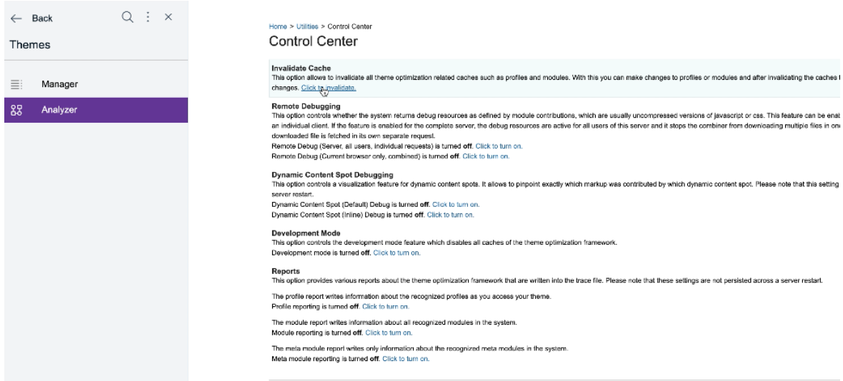 Invalidate the Theme Cache using Practitioner Studio Invalidate the Theme Cache using Practitioner Studio
