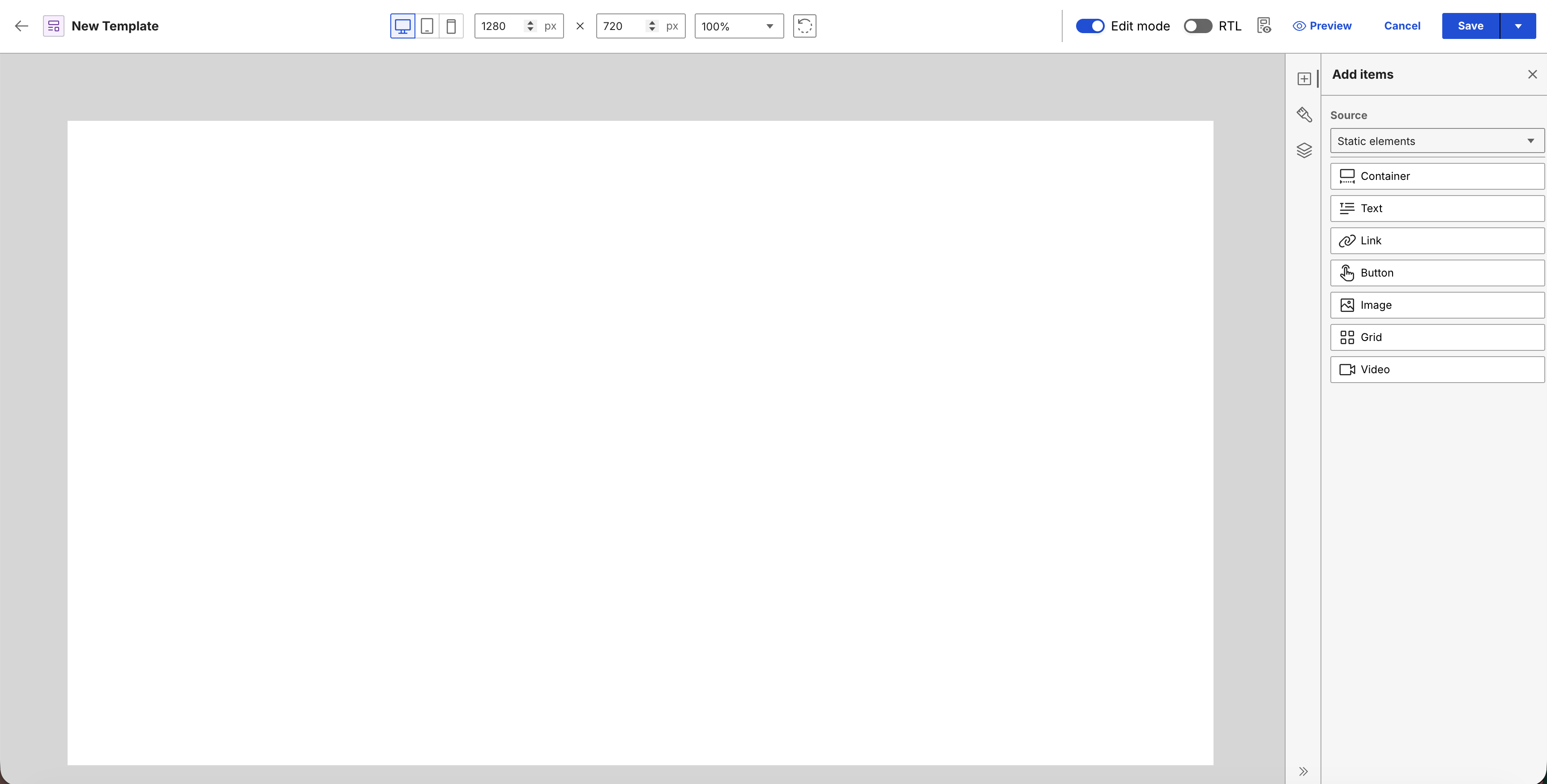 HCL Presentation Designer - Blank Canvas