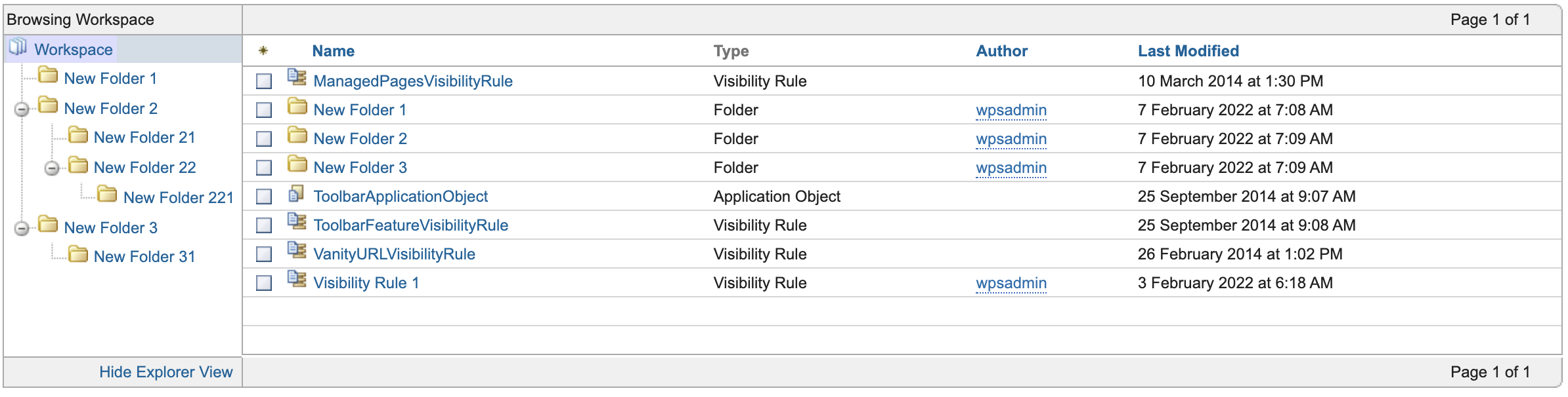 Example: Folders Tree